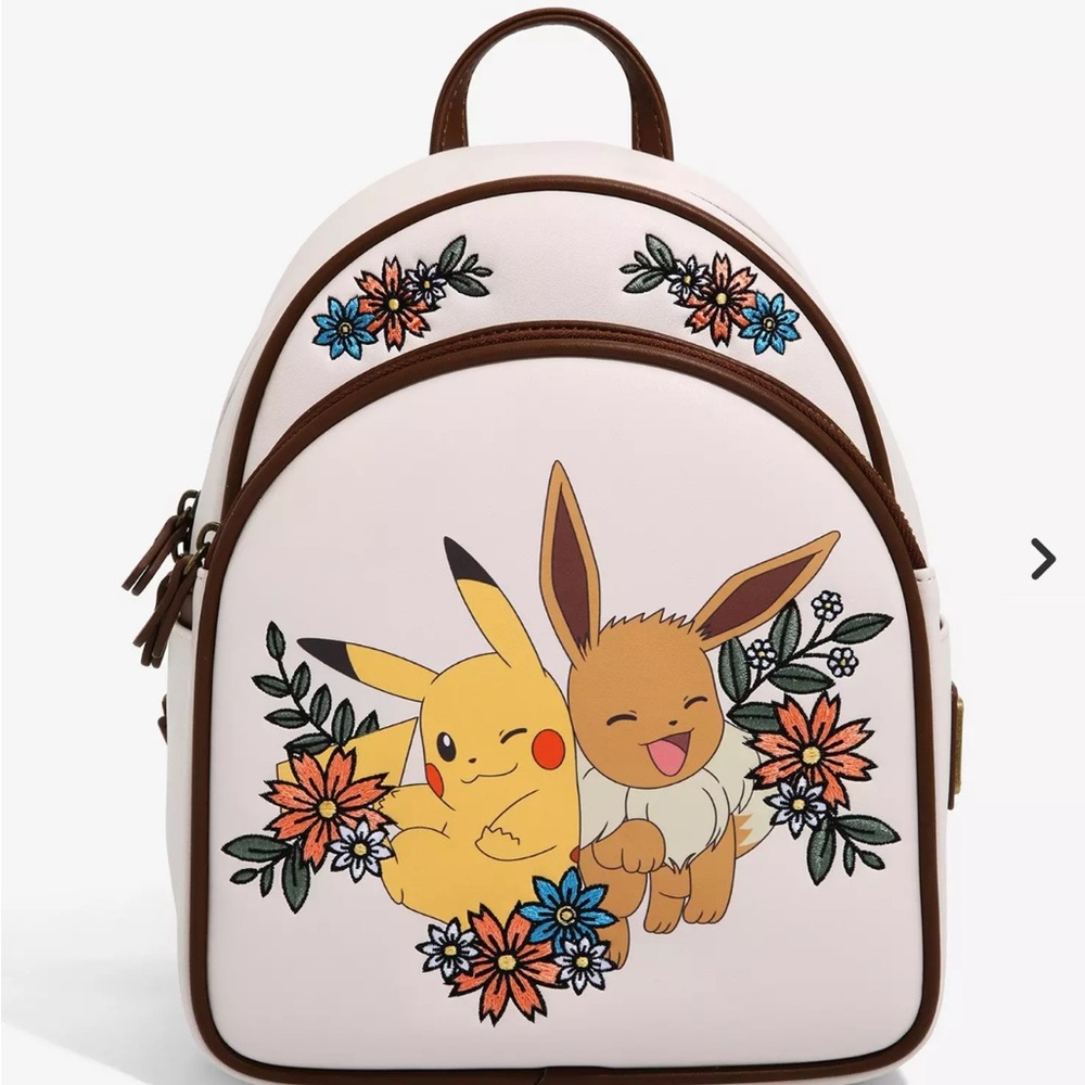 Lounge Fly  Pokémon Backpack - Cream with Pikachu and Eevee